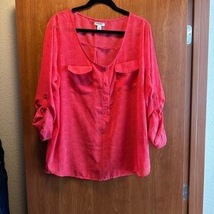 Blouse with Button & Pocket Details